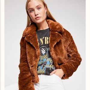 Free people mena fur coat